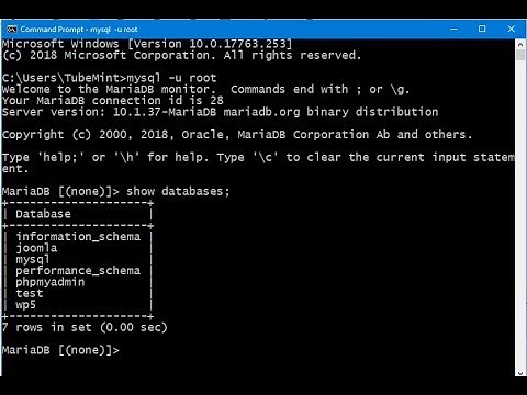 Connect to MySQL through Command Prompt CMD - Windows 10