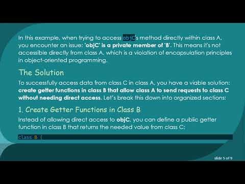Accessing Data from Class C through Class A in C+ +
