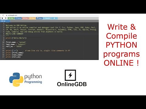 Python | Online compiler | Write, Compile & Run Programs