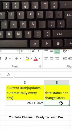 How to Insert the Current Date in Excel (2 Easy Methods: Static & Auto-Updating)