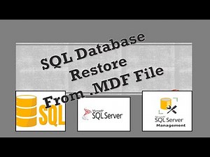SQL Database Restore From Database Primary Data File [ .MDF ] || Microsoft SQL Server