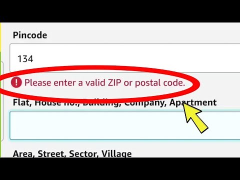 Amazon Fix Please enter a valid ZIP or Postal Code. Address Problem solve
