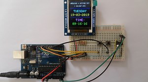 Arduino Real time clock with ST7735 color TFT and DS1307