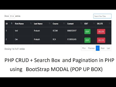 Create a Search Box & Pagination in PHP using DataTable.