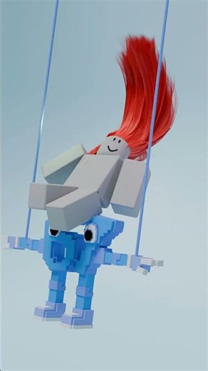 Roblox Hair Physics in Blender 💇‍♀️✨ | Swing Animation Simulation! |#roblox #shorts #viral