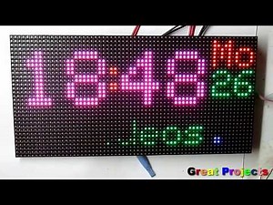 64x32 RGB Led Matrix Clock With Arduino
