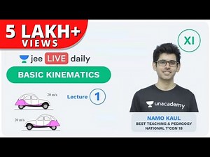 JEE Mains: Basic Kinematics - Lecture 1 | Unacademy JEE | IIT JEE Physics | Namo Kaul