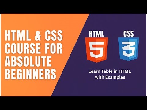 🔴 HTML & CSS Tutorial for Beginners #13 | Learn Table in HTML with Examples
