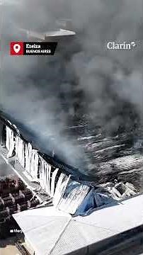 Explosión en Ezeiza: el trabajo de los bomberos para tratar de apagar el incendio