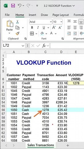 Excel Basics: Use the VLOOKUP Function to automatically find data.