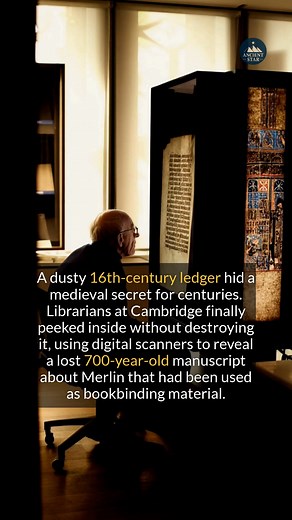 17K views · 332 reactions | A 700-year-old Merlin manuscript was discovered hidden inside another historic book. #history #medieval #discovery | Ancient Star | Facebook