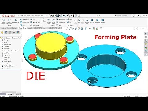 SolidWorks sheet metal Tutorial forming tool