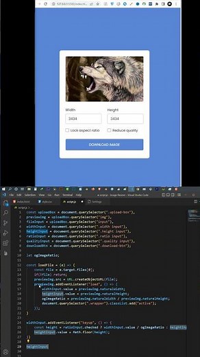 Image Resizer in HTML, CSS and JavaScript