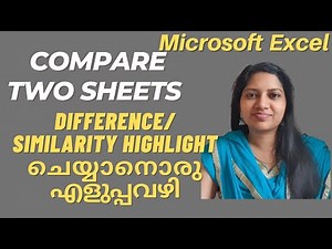 Comparing Two Excel Worksheets & Highlight differences