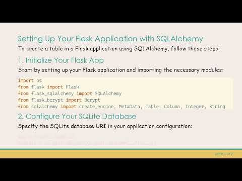 How to Create a Database Table with SQLite and SQLAlchemy