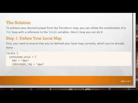 The Easiest Way to Generate JSON from a Map in Terraform Using For Loops