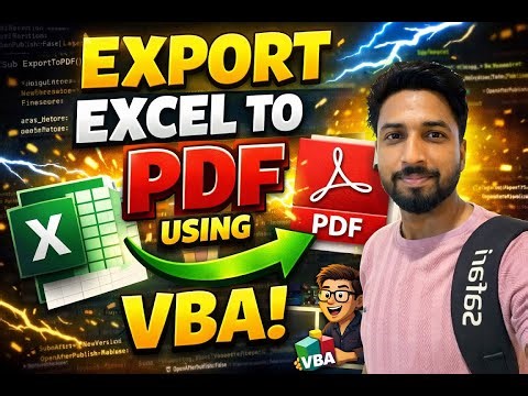 Export Excel Sheet to PDF Using VBA | Step-by-Step Tutorial 🔥 #excel #vba