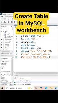Create database using MYSQL Workbench #shorts #mysql #excelr