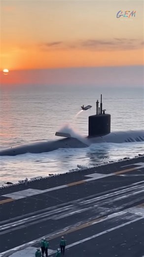 108K views · 471 reactions | Plane Takes Off From Submarine! Unbelievable Launch Sequence!  #viralvideo #navy #SubmarineLaunch #FutureWeapons #MilitaryInnovation A_I – For entertainment purposes only. | Austin Barlowe | Facebook