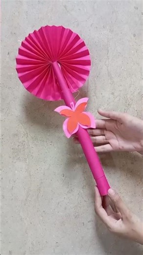 Beautiful Fairy Magic Wand ✨ | Pull Down to Turn Into a Paper Fan 🌸 | Easy DIY Craft | Paper Fan