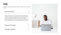 Common questions and answers - HTML Template by Nicepage