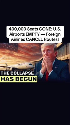 400,000 Seats GONE: U.S. Airports EMPTY — Foreign Airlines CANCEL Routes! #us #empty #airlines #fyp