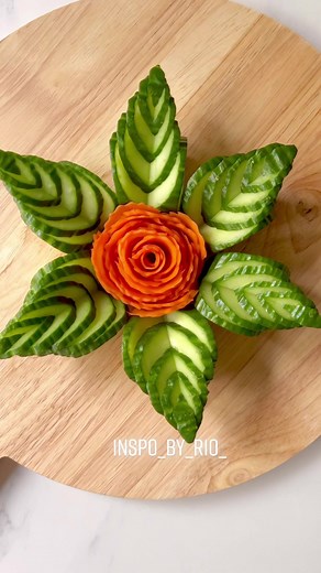 Cucumber Leaves Carving Tutorial