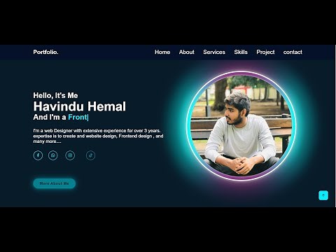 Build a Complete Responsive Personal Portfolio Website using HTML CSS JavaScript