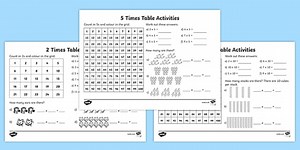 Year 2 Times Tables Worksheets PDF Pack