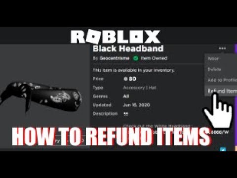 How to Refund Items on the Roblox Avatar Shop