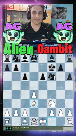 Volen Dyulgerov on Instagram: "Alien Gambit Needs Just 10 Seconds to Win! 👽 #reels #chess #chesscom #funny #viral #boardgames #chessreels #streamer #aliengambit"
