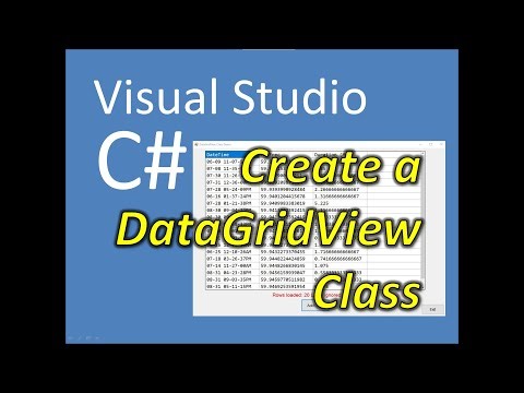 C# Visual Studio Create a DataGridView Class
