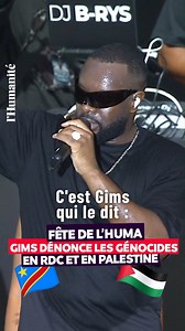25K views · 1.1K reactions | "Il ne faut pas avoir peur de le dire." Gims dénonce les génocides en cours en Palestine et en RDC depuis la grande scène de la Fête de l'Humanité. | l'Humanité | Facebook