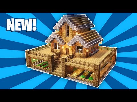 Minecraft House Tutorial : (#13) Large Wooden Survival House (How to Build)
