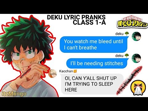 BNHA/MHA Lyric Prank - 'Stitches' (Class 1-A)