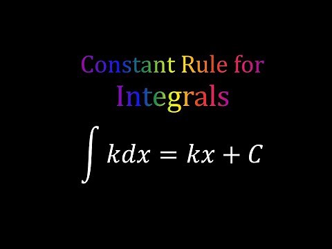 Constant Rule for Integrals - Basic Integration Formulas