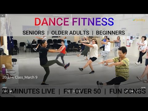 DANCE FITNESS FOR SENIORS, OLDER ADULTS, AND BEGINNERS | 20 MINUTES LIVE | EASY STEPS AND FUN SONGS