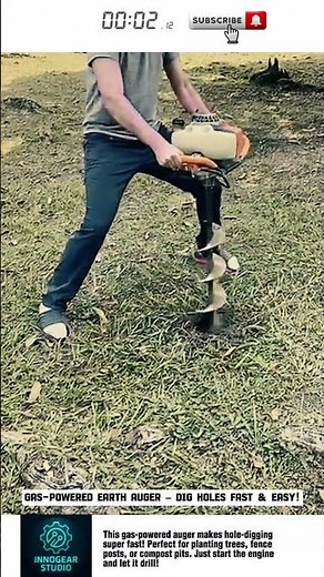 Gas Powered Earth Auger – Dig Holes Fast & Easy!