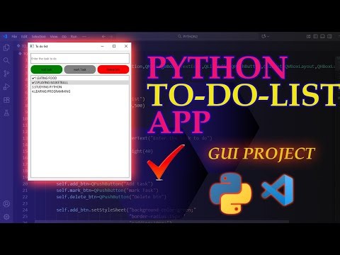 Python To-Do List App using PyQt5 | VS Code Tutorial