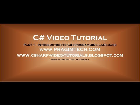 Part 1 - C# Tutorial - Introduction.avi