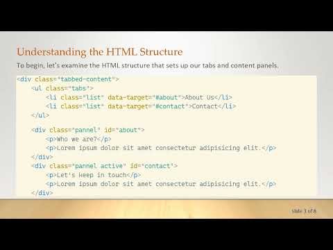 Creating Tabbed Content with JavaScript