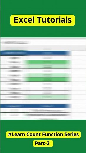 Master the COUNT Function in Excel | Step-by-Step Guide for Beginners #tutorialexcel #countfunction