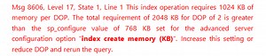 Best practices to configure the index create memory setting in SQL Server