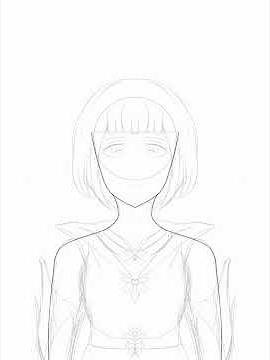 ✍️ Anime Girl Line Art | Clean & Aesthetic Sketch