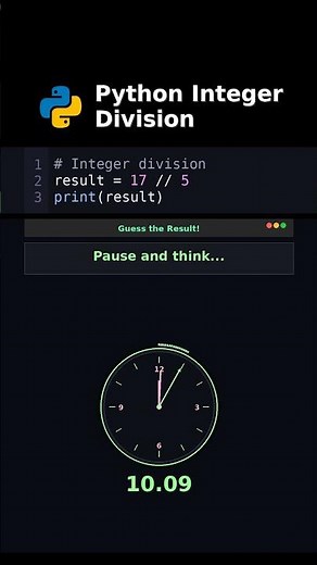 Python Integer Division Explained #Python
