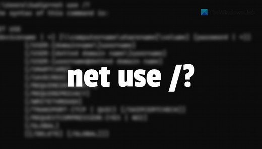 How to use Net Use command in Windows 11