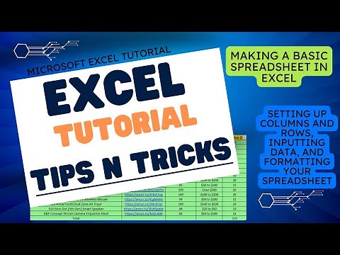 Microsoft Excel Tutorial - Making a Basic Spreadsheet in Excel