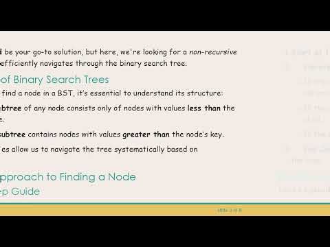 How to Find a Node in a Binary Search Tree without Recursion