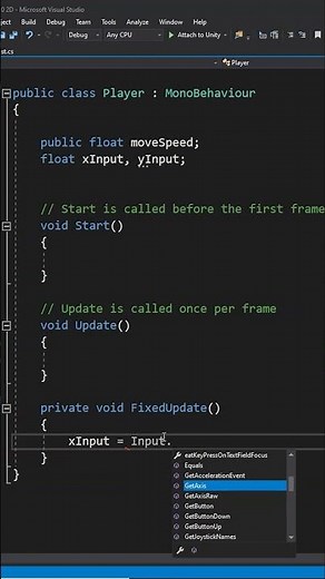 Unity 2D Top Down Player Controller with Keyboard Inputs | Unity C# Scripting Tutorial