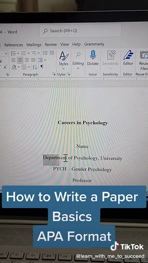 How to Write a Paper using APA Format basics #apa #american #paper #fyp #school